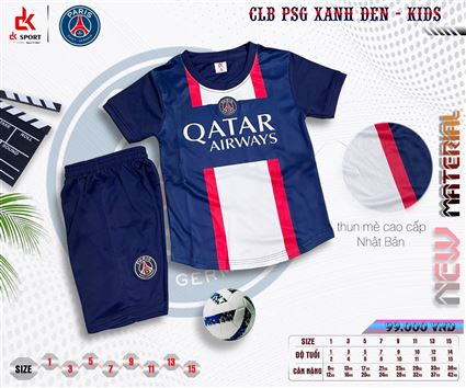 Áo Bóng Đá Trẻ Em CLB PSG Tím Sân Nhà Thun Mè 2022-2023